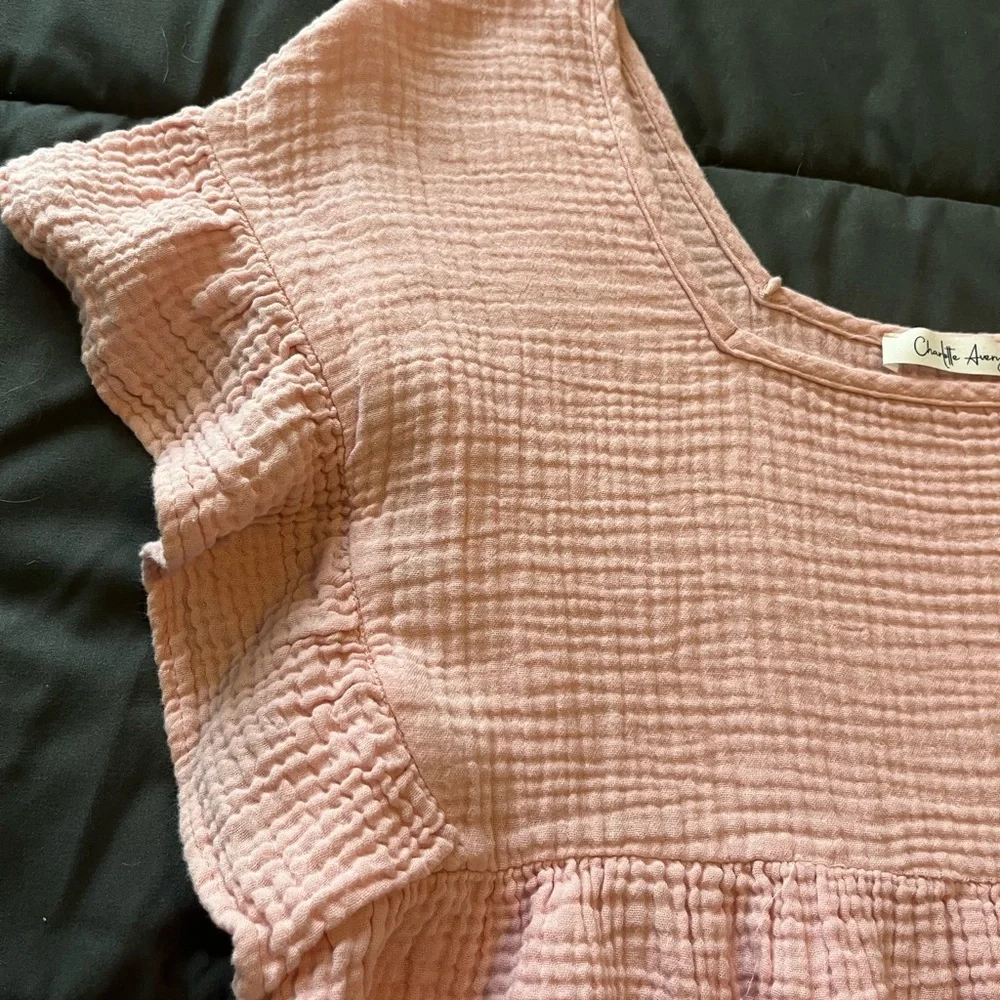 Pink Ruffled Top - Picture 3 of 7